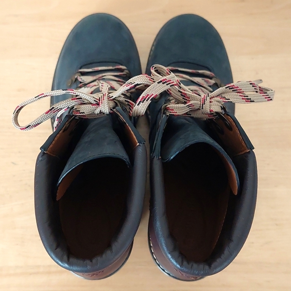 See By Chloe Blue Lace Up Boots with Wedge Heel and Soft Suede - Picture 7 of 16